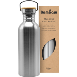 Bambaw Rostfri Flaska 750 ml - Natural Steel