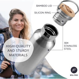 Bambaw Термос от неръждаема стомана 750 ml - Natural Steel