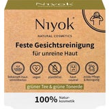Produkt w kostce do oczyszczania twarzy - zielona herbata i zielona glinka